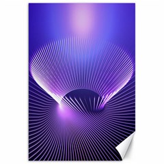 Abstract Fractal 3d Purple Artistic Pattern Line Canvas 20  X 30   by Simbadda