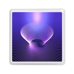 Abstract Fractal 3d Purple Artistic Pattern Line Memory Card Reader (square)  by Simbadda