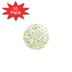Leaves Pattern Seamless 1  Mini Magnet (10 Pack)  by Simbadda