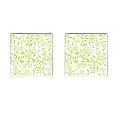 Leaves Pattern Seamless Cufflinks (square) by Simbadda