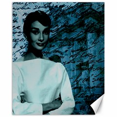 Audrey Hepburn Canvas 16  X 20   by Valentinaart