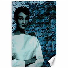 Audrey Hepburn Canvas 20  X 30   by Valentinaart