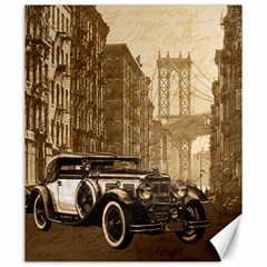 Vintage Old Car Canvas 20  X 24   by Valentinaart