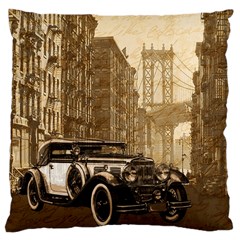 Vintage Old Car Large Cushion Case (two Sides) by Valentinaart
