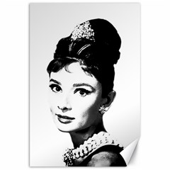 Audrey Hepburn Canvas 20  X 30   by Valentinaart