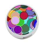 Dots Circles Colorful Unique 4-Port USB Hub (One Side) Front