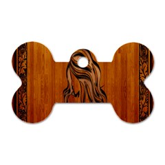 Pattern Shape Wood Background Texture Dog Tag Bone (one Side) by Simbadda