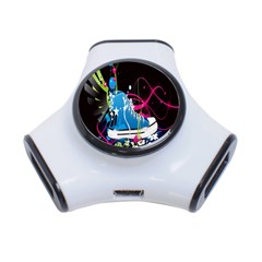 Sneakers Shoes Patterns Bright 3-port Usb Hub by Simbadda