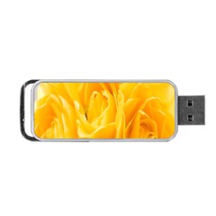 Yellow Neon Flowers Portable Usb Flash (two Sides) by Simbadda