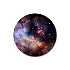 Celestial Fireworks Rubber Round Coaster (4 Pack)  by SpaceShop