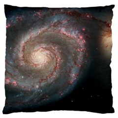 Whirlpool Galaxy And Companion Large Cushion Case (one Side) by SpaceShop