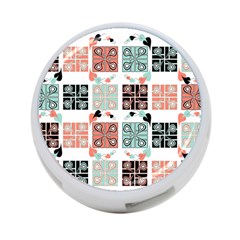 Mint Black Coral Heart Paisley 4-port Usb Hub (one Side) by Simbadda