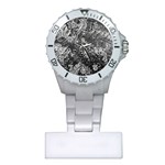 Fern Raindrops Spiderweb Cobweb Plastic Nurses Watch Front