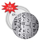 Science Formulas 2.25  Buttons (10 pack)  Front