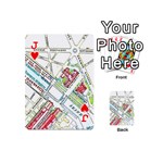 Paris Map Playing Cards 54 (Mini)  Front - HeartJ