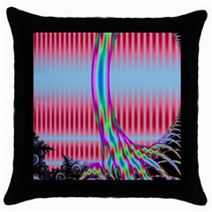 Fractal Tree Throw Pillow Case (black) by Simbadda