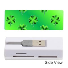 Shamrock Green Pattern Design Memory Card Reader (stick)  by Simbadda