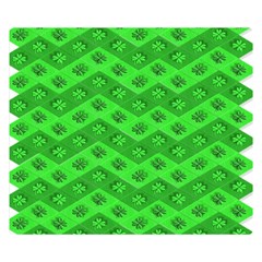 Shamrocks 3d Fabric 4 Leaf Clover Double Sided Flano Blanket (small)  by Simbadda