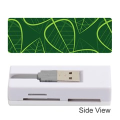 Vector Seamless Green Leaf Pattern Memory Card Reader (stick)  by Simbadda
