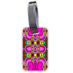 Love Hearths Colourful Abstract Background Design Luggage Tags (two Sides) by Simbadda
