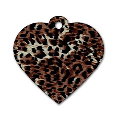 Background Fabric Animal Motifs Dog Tag Heart (two Sides) by Simbadda