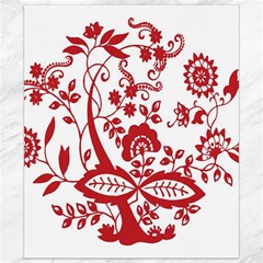 Red Vintage Floral Flowers Decorative Pattern Clipart Canvas 8  X 10  by Simbadda