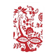 Red Vintage Floral Flowers Decorative Pattern Clipart Memory Card Reader by Simbadda