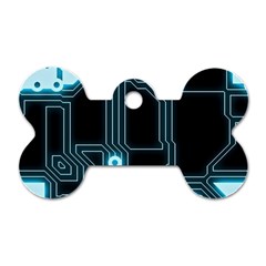 A Completely Seamless Background Design Circuitry Dog Tag Bone (one Side) by Amaryn4rt