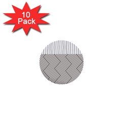 Lines And Stripes Patterns 1  Mini Buttons (10 Pack)  by TastefulDesigns