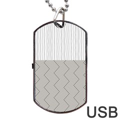 Lines And Stripes Patterns Dog Tag Usb Flash (one Side) by TastefulDesigns