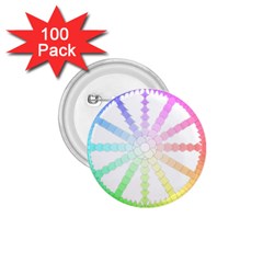 Polygon Evolution Wheel Geometry 1 75  Buttons (100 Pack)  by Amaryn4rt