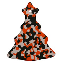 Camouflage Texture Patterns Christmas Tree Ornament (two Sides) by Simbadda