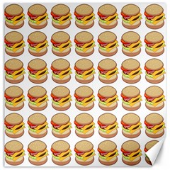 Hamburger Pattern Canvas 20  X 20   by Simbadda