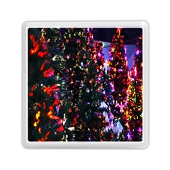 Lit Christmas Trees Prelit Creating A Colorful Pattern Memory Card Reader (square)  by Simbadda