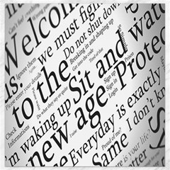 Abstract Minimalistic Text Typography Grayscale Focused Into Newspaper Canvas 16  X 16   by Simbadda