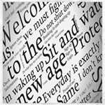 Abstract Minimalistic Text Typography Grayscale Focused Into Newspaper Canvas 20  x 20   19 x19.27  Canvas - 1