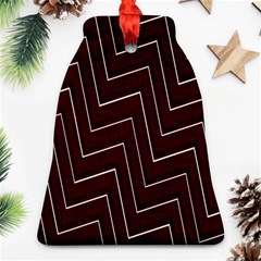 Lines Pattern Square Blocky Bell Ornament (two Sides) by Simbadda