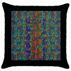 Sea Of Mermaids Throw Pillow Case (black) by pepitasart