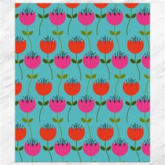 Tulips Floral Background Pattern Canvas 8  X 10  by Simbadda