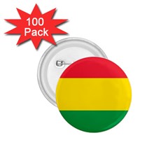 Rasta Colors Red Yellow Gld Green Stripes Pattern Ethiopia 1 75  Buttons (100 Pack)  by yoursparklingshop