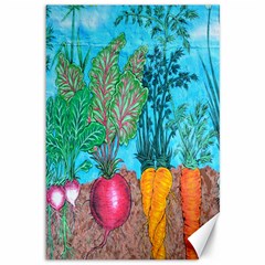Mural Displaying Array Of Garden Vegetables Canvas 12  X 18   by Simbadda