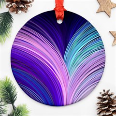 Color Purple Blue Pink Round Ornament (two Sides) by Mariart