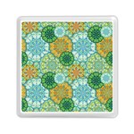 Forest Spirits. Green mandalas. Memory Card Reader (Square) Front