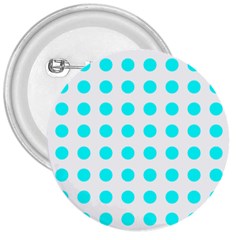 Polka Dot Blue White 3  Buttons by Mariart