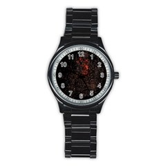 July 4th Fireworks Party Stainless Steel Round Watch by Simbadda