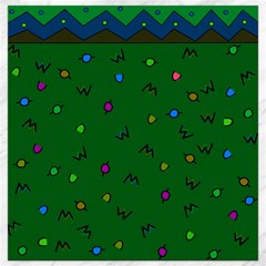 Green Abstract A Colorful Modern Illustration Canvas 16  X 16   by Simbadda