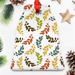 Colorful Leaves Seamless Wallpaper Pattern Background Ornament (bell) by Simbadda
