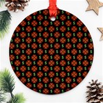 Dollar Sign Graphic Pattern Round Ornament (Two Sides) Back