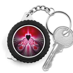 Illuminated Red Hear Red Heart Background With Light Effects Measuring Tapes by Simbadda