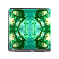 Green Lantern 3d Effect Memory Card Reader (square) by 3Dbjvprojats